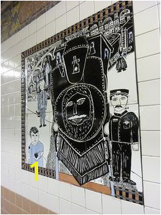 "The Greenwich Village Murals The Providers" 1994 by Lee Brozgol & Students of P S 41 Subway TilesSubway ArtNyc