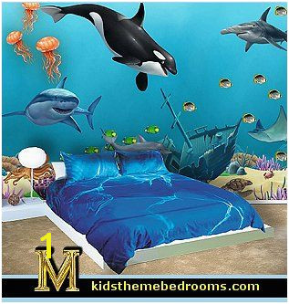 Ocean themed Wall Murals Nautical Murals for Bedrooms