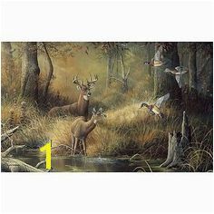 99x164 October Memories Deer Ducks Hunting Huge Wall Mural Wall Murals Mural