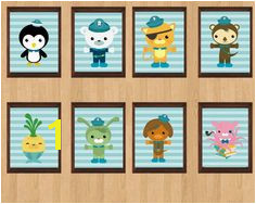 The octonauts wall art printable bedroom decor party supplies pop art print