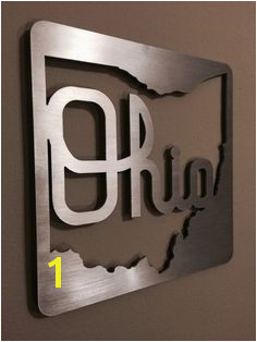 Ohio State Metal Sign Wall Art