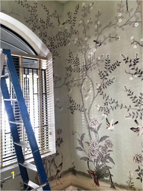 Chinoiserie Wallpaper Oriental Trees Flowering Branch Exotic Birds Wall Mural Traditional Japanese P