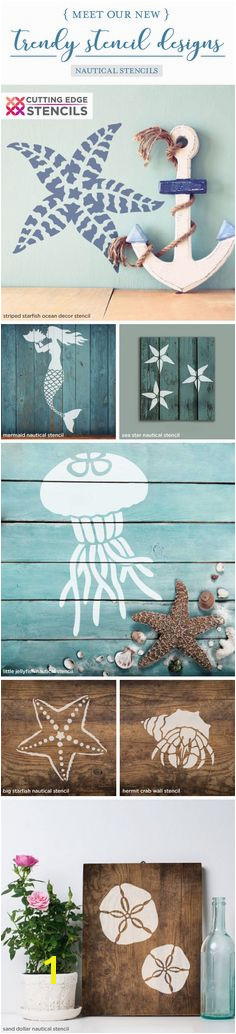 Cutting Edge Stencils shares a New wall stencil collection that includes beach inspired and nautical patterns