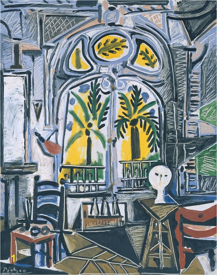 Oil on canvas We d call this a "Resort Chic Space" by Picasso