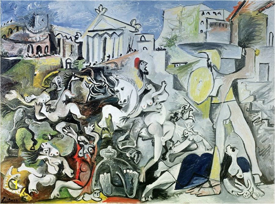 Pablo Picasso Mural the Rape Of the Sabine Women by Pablo Picasso