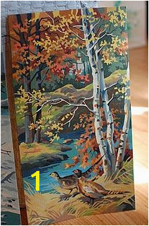 vintage paint by number…so popular when I was a kid Autumn Painting