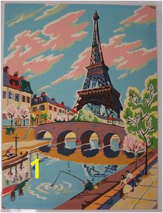 Eiffel Tower paint by numbers painting Number Art Vivi Tour Eiffel Paris