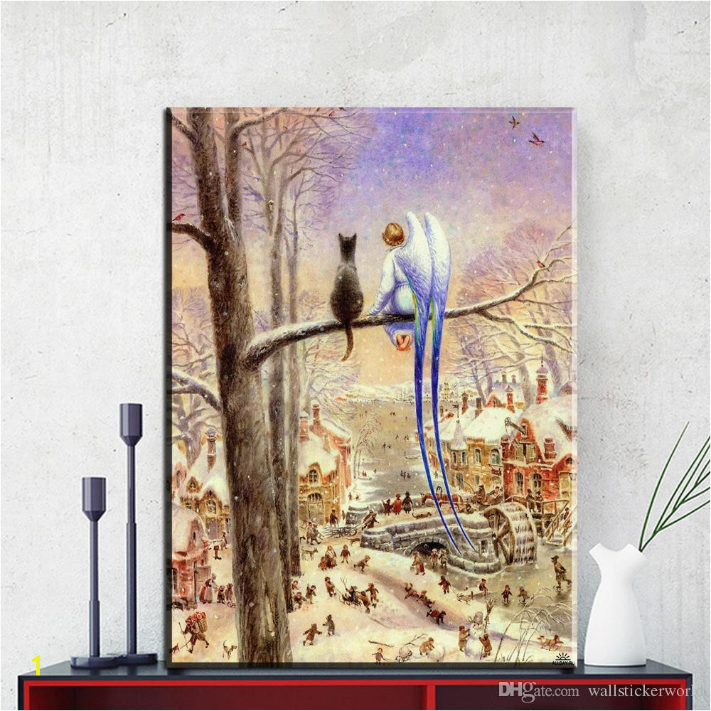 2019 Vladimir Rumyantsev Forward Cat World Oil Painting Wall Art Picture Paint Canvas Prints Wall Painting No Framed From Wallstickerworld