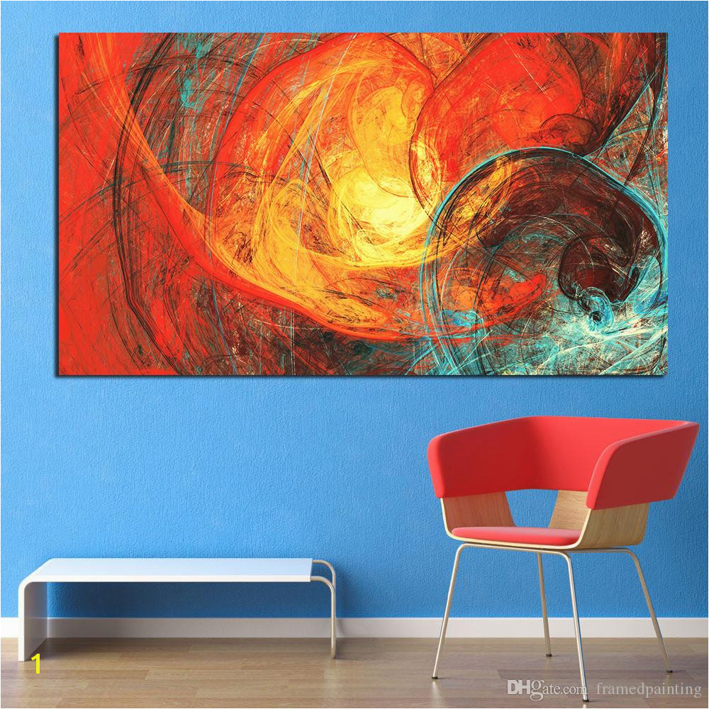 2019 Wall Art Painting Red And Blue Abstract Wall For Living Room Posters And Prints No Framed From Framedpainting $25 89