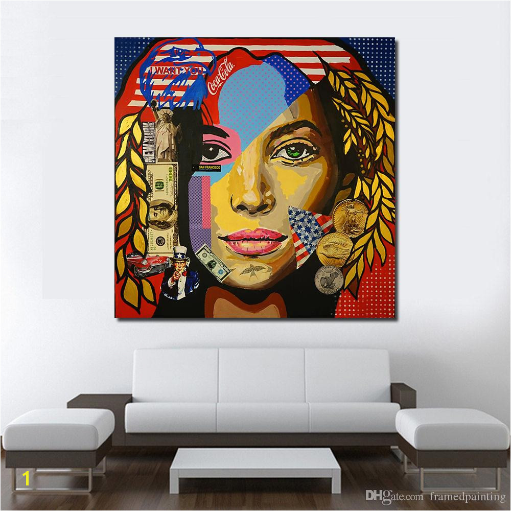 Miss America Oil Painting Wall Art Canvas Decorative Living Room Painting Wall Painting Picture No Frame UK 2019 From Framedpainting UK $$23 67