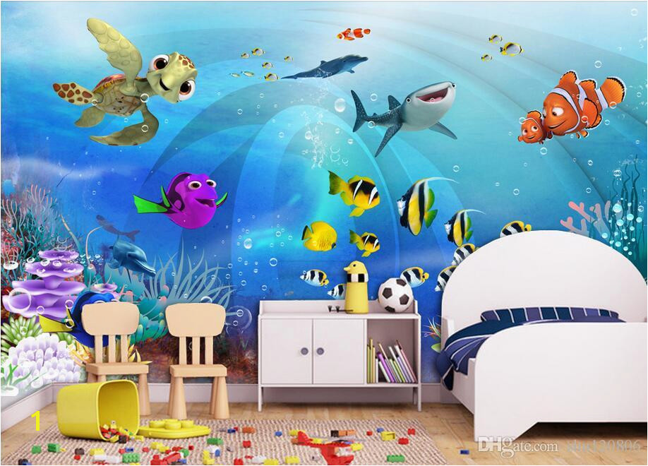 Painted Wall Murals for Kids 3d Wallpaper Custom Mural Sea World Children Room Scenery