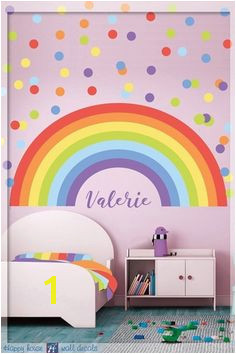 Rainbow Wall decal Pastel Rainbow Wall Decal Pastel Polka dot Pastel Rainbow decoration