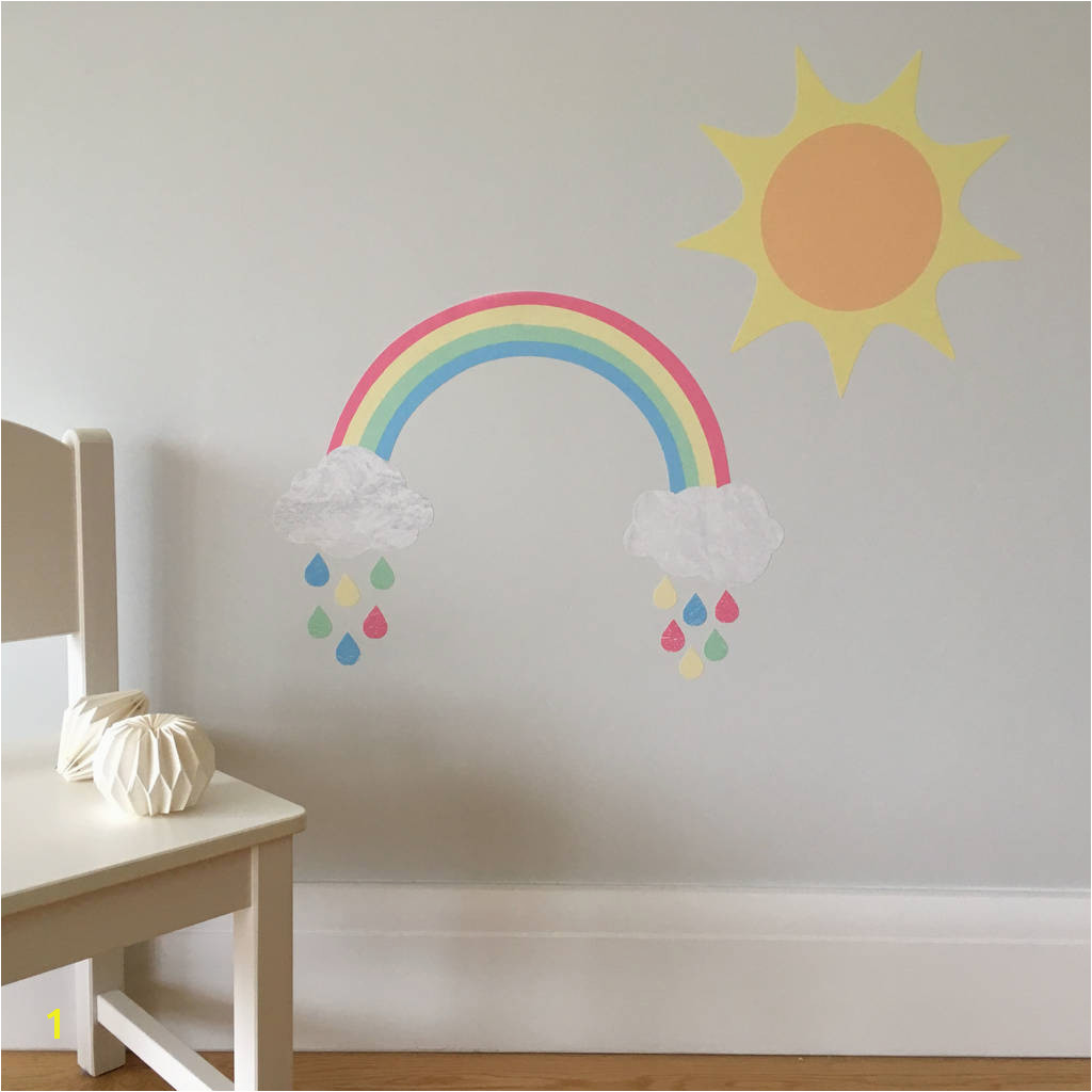 Rainbow And Sun Wall Stickers