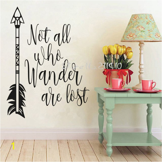 Not all who wander are lost inspirational wall decals quote removable vinyl wall sticker home decor living room mural A706