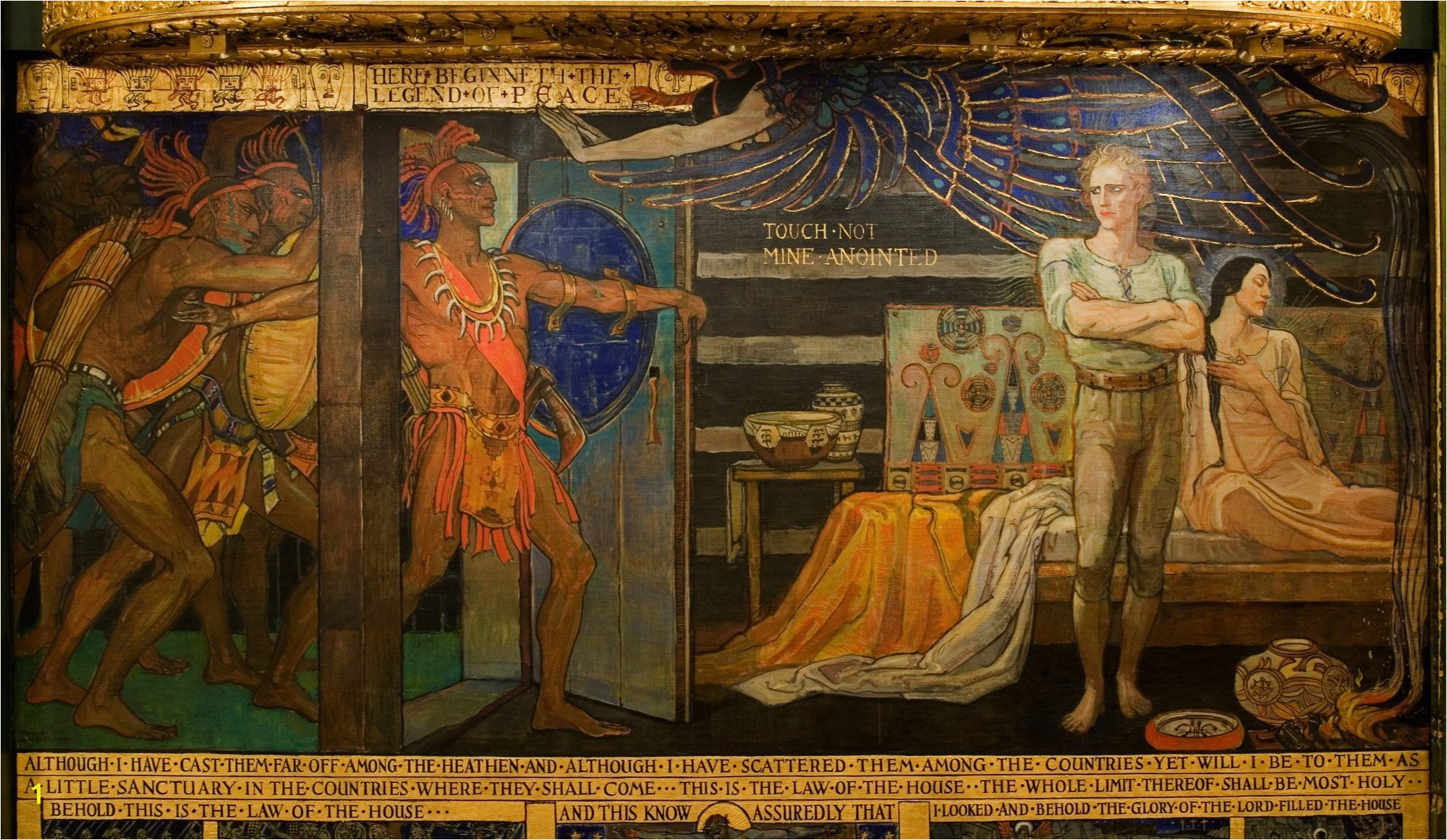 e mural in the Pennsylvania Senate Chamber shows “The Legend of the Latchstring”