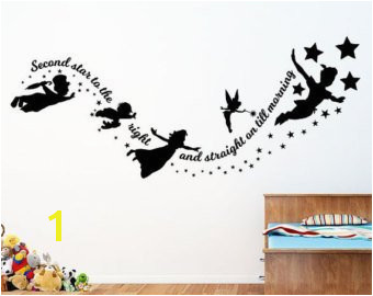 Peter Pan Second Star to the Right Vinyl Wall Decal Sticker