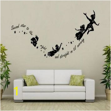 Tinkerbell Second Star To The Right Peter Pan Home Wall Decal St