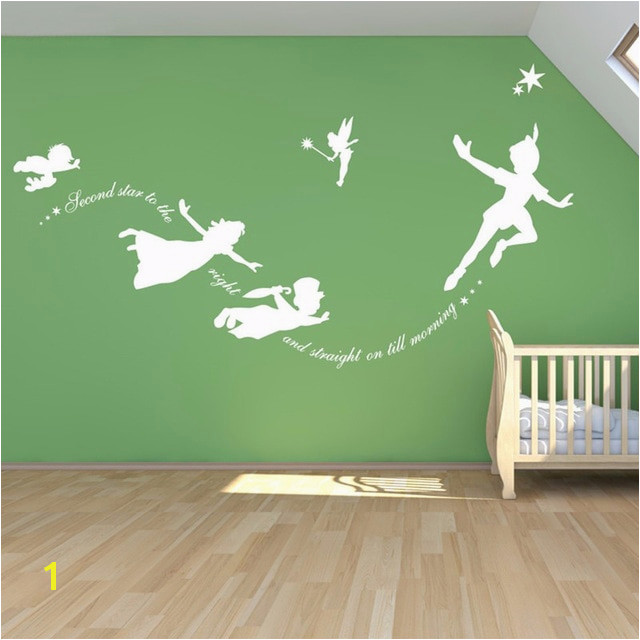 Peter Pan Wall Decal Vinyl Stickers Baby Nursery Bedroom Wall Art Mural Kids Wall Sticker Room Decoration Cartoon Home Decor