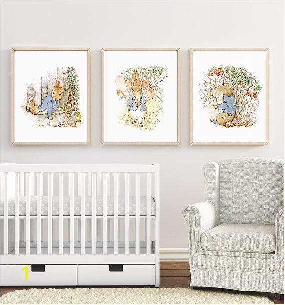 Peter Rabbit Wall Murals Peter Rabbit Set Of 3 Nursery Printables Set Of 3 Prints Set Of