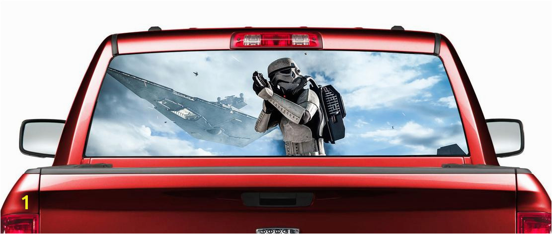 Product star wars stormtrooper movies rear window decal sticker rear window murals for trucks