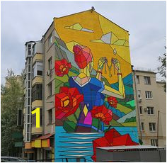 The Key New Mural by Dmitri Aske aka Sicksystems Moscow Russia This painting on a five storey building was made in the centre of Moscow as a part of the