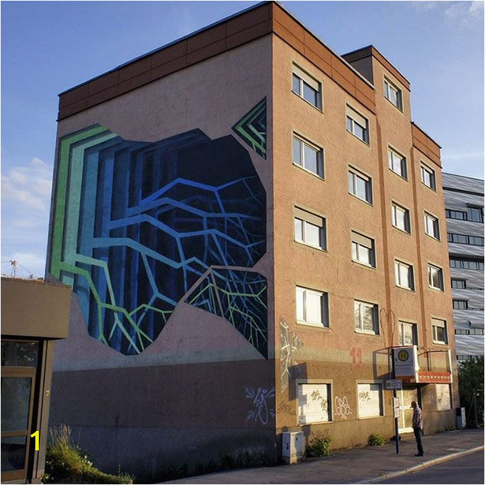 Pictures Of Murals On Buildings Street Artist Spray Paints Boring Buildings with Optical Illusions
