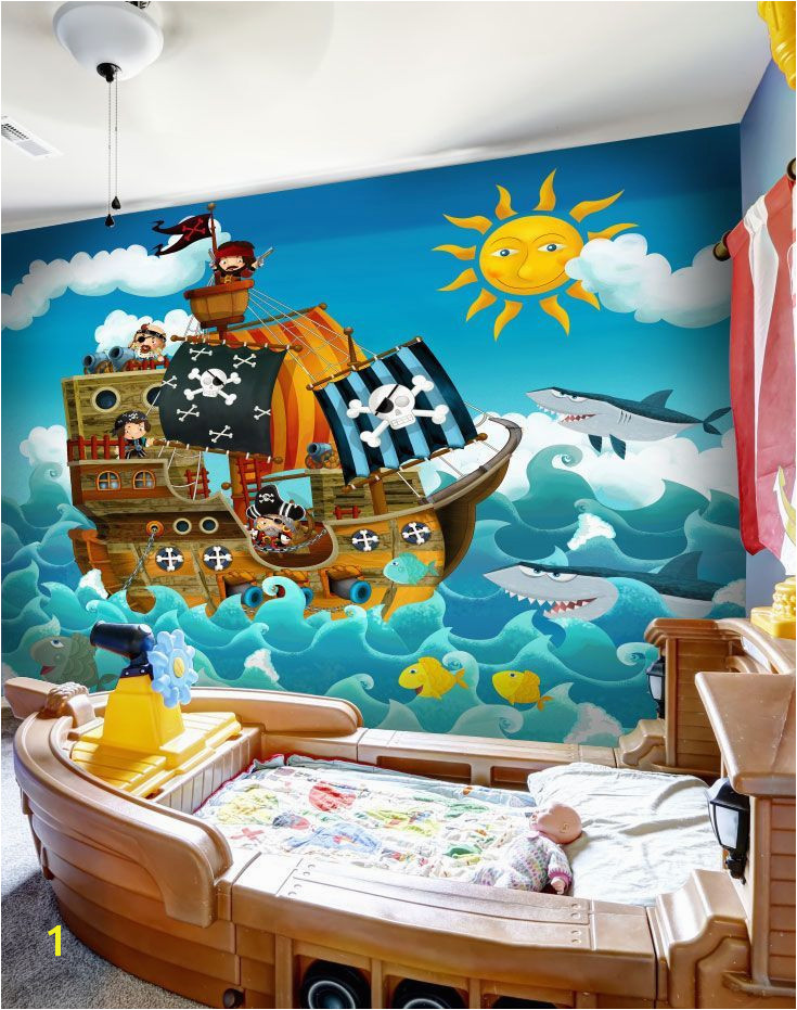 Stunning Pirates wall mural from Wallsauce This high quality Pirates wallpaper is custom made to your dimensions