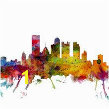 Canvas print Pittsburgh Skyline Pittsburgh Skyline Pittsburgh Pa Skyline Art Canvas Wall