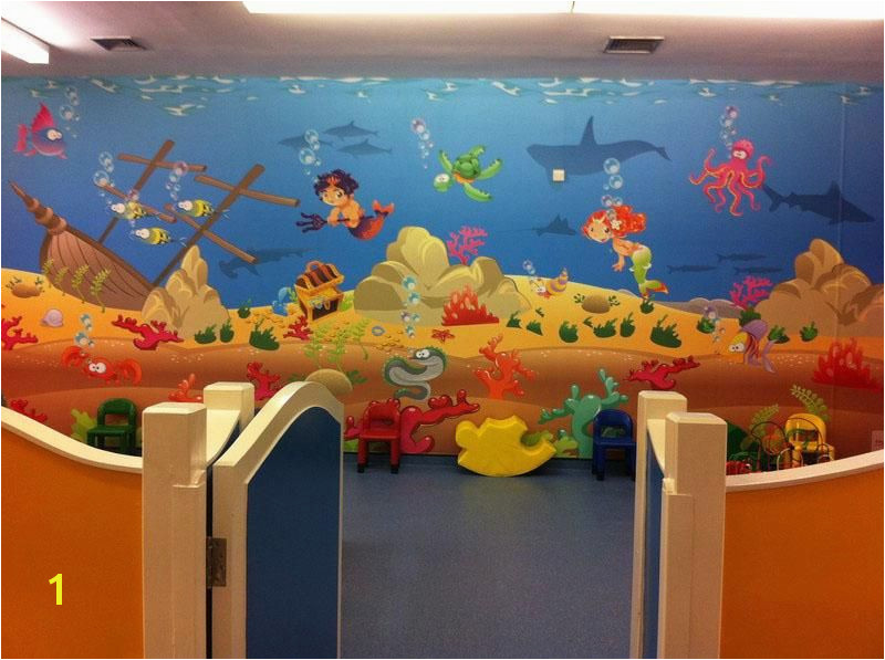 Kids Playroom Underwater Wall Mural Theme