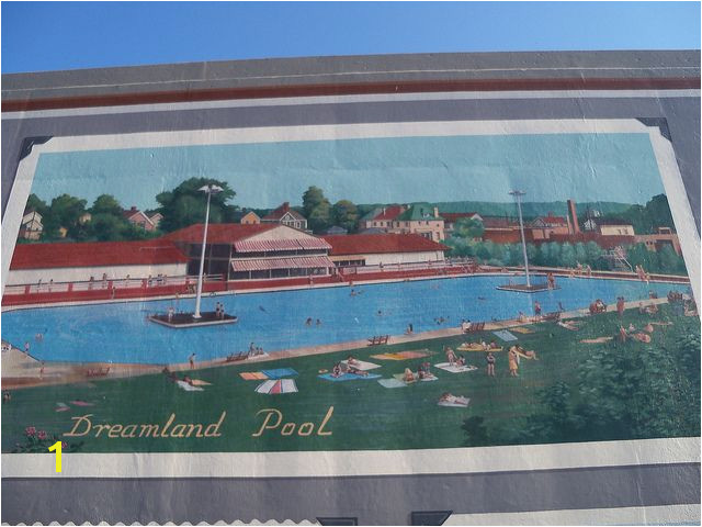 Dreamland Pool flood wall Mural Portsmouth OH