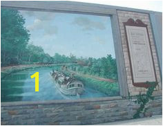 Mural of Erie Canal there are murals throughout the village of Lyons of Erie