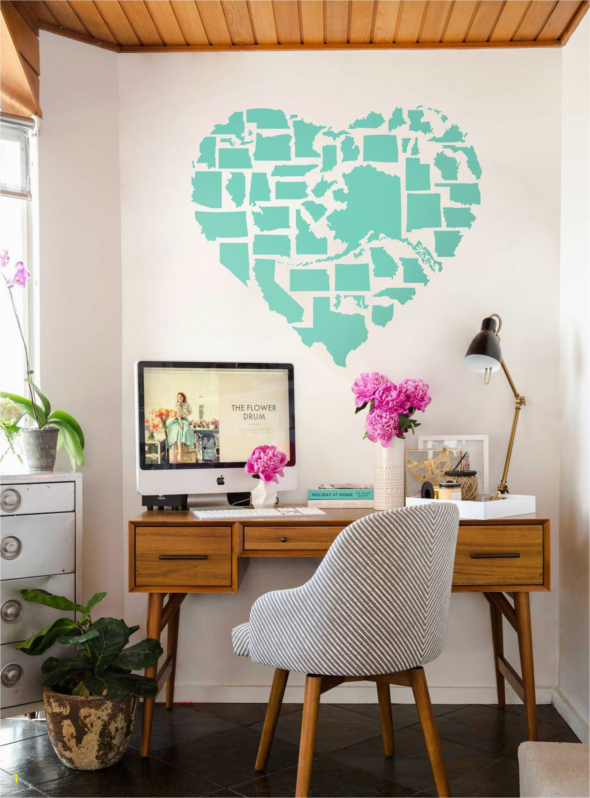 Pottery Barn Us Map Art Save Map Decal for Wall Map Wall Decal Map Sticker for