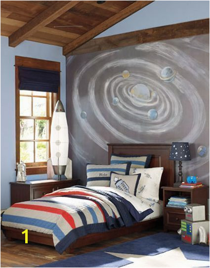 Space themed room decor ideas kids toddler teen outer galaxies wall murals girl interior design DIY boys tumblr awesome ceilings and shelves