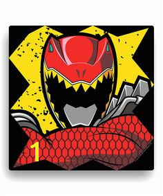 Power Rangers Red Ranger Wall Canvas by Power Rangers zulily zulilyfinds Tv Decor