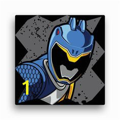 Power Rangers Blue Ranger 12 x 12 Canvas Wall Art Wall Decor Decor