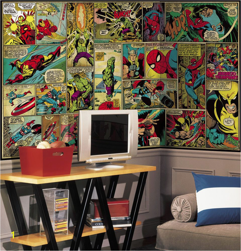 Marvel Classics ic Panel XL Prepasted Surestrip Wall Mural 10 5 x 6