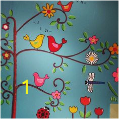 handpainted mural klabhauz preschool Preschool Decor Preschool Garden Garden Mural Garden