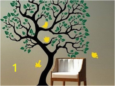 Kids Room Ideas with Tree and Birds Wall Mural