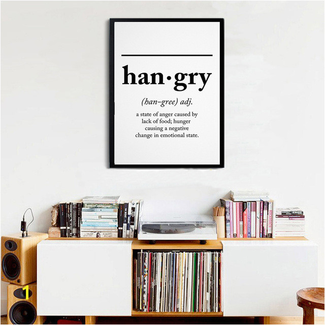 Hangry Definition Canvas Painting Wall Art Poster Print Printable Scandinavian Modern Printable Living Room Home Decor