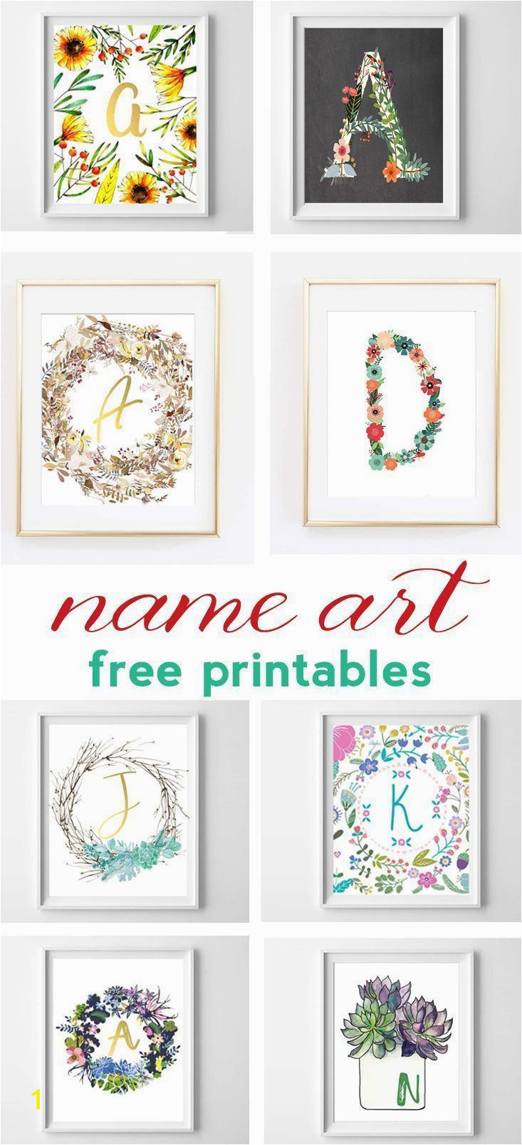 Printable Wall Murals Name Art and Alphabet Printables Free Printable Art