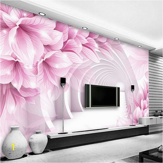 Custom Wall Mural Wallpaper Modern Minimalist 3D Stereo Space Flower Pattern TV Backdrop Living Room Bedroom Wallpaper Murals 3D