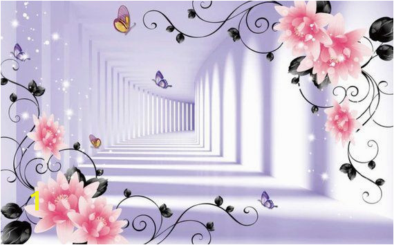 Purple Flower Wall Murals Pin by Murwall On Art Wall Murals Pinterest