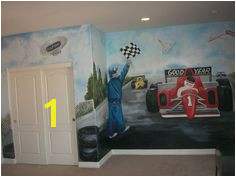 race track murals by Lorie La Plant