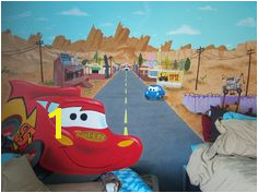 Radiator Springs in my room Amazing Cars Mural by Danielle Lopez Radiator Springs