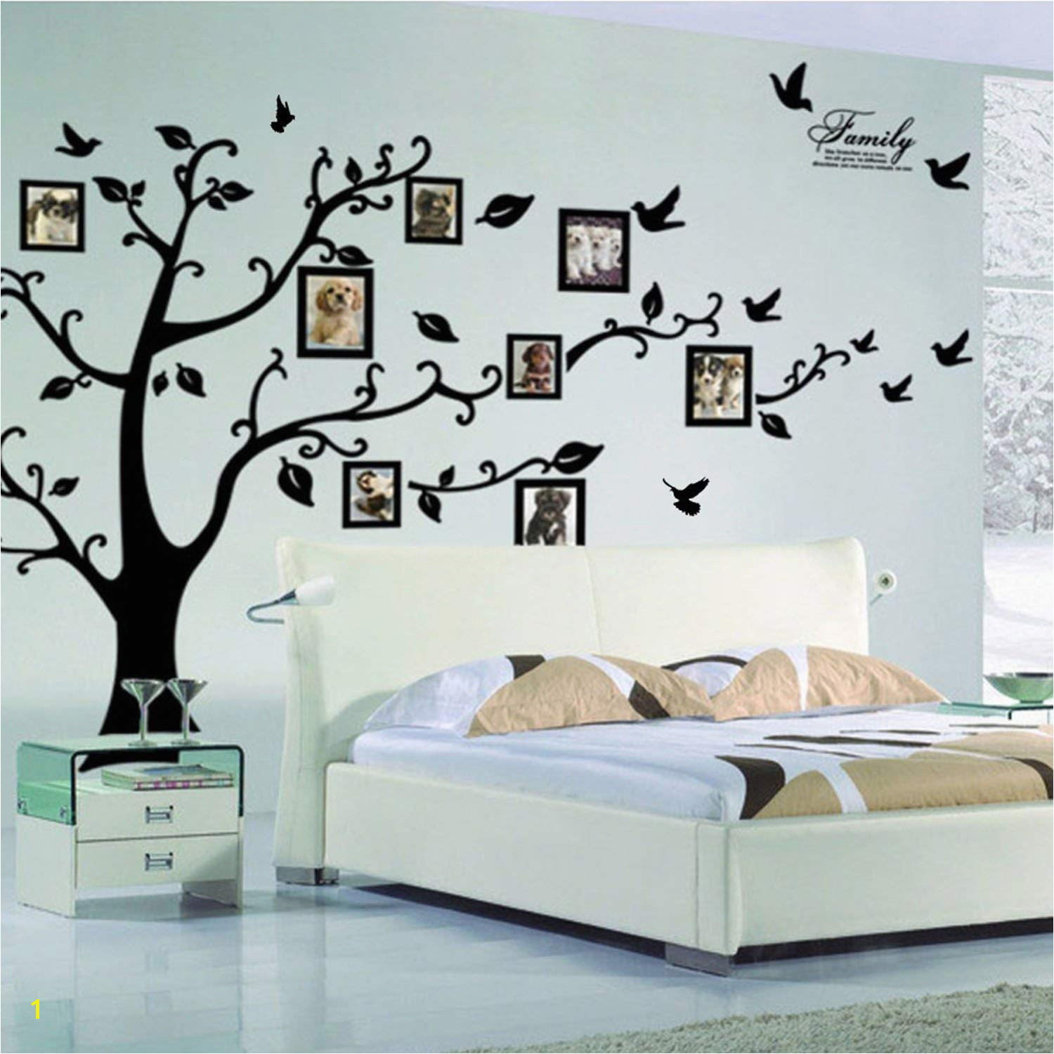 X DIY Family Tree Wall Art Stickers Removable Vinyl Black Trees Frames Wall Stickers Decals Home Decor Art Decals Sticker by Lisdripe Family