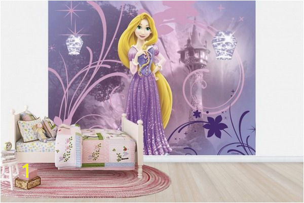 Rapunzel Wall Mural Girl Bedroom Accessories for Disney Tangled Kids Bedroom Wall Decor