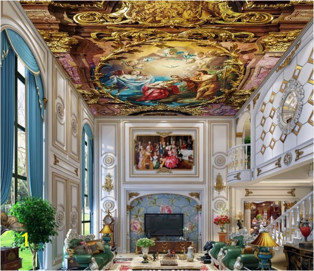 Religious Murals Wallpaper 3d Ceiling Classical Oil Painting Angel Wallpaper Murals Jesus