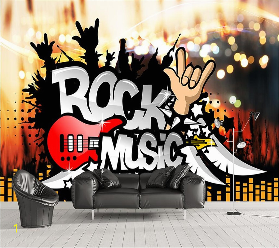 Beibehang Custom wallpaper photos rock music bar KTV tooling background wall living room bedroom background murals 3d wallpaper in Wallpapers from Home