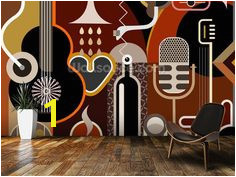 Music Abstract wall mural room setting Jazz Music Backgrounds Room Set Music Notes