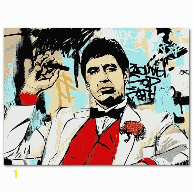 Scarface Classic Movie Silk Poster Al Pacino Wall Art Print Painting 13x18 24x32 inch Decoration Living Room Decor